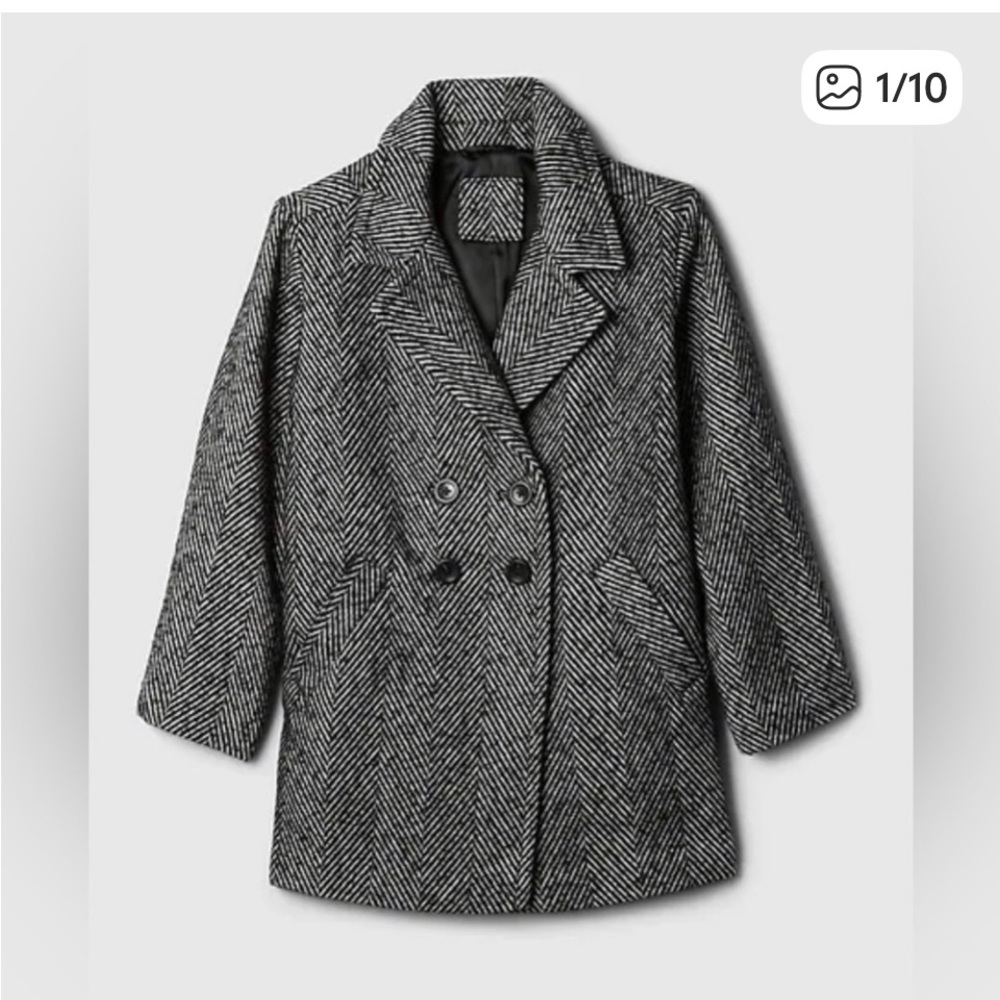 GAP Monochrome Herringbone Coat